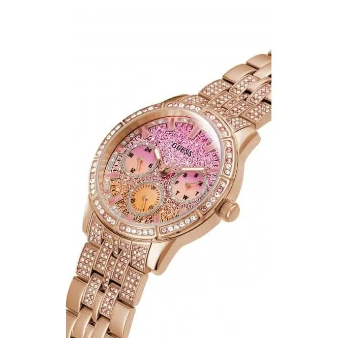 Guess Ladies Cascade Montre en Acier Inoxydable Or Rose GW0365L3