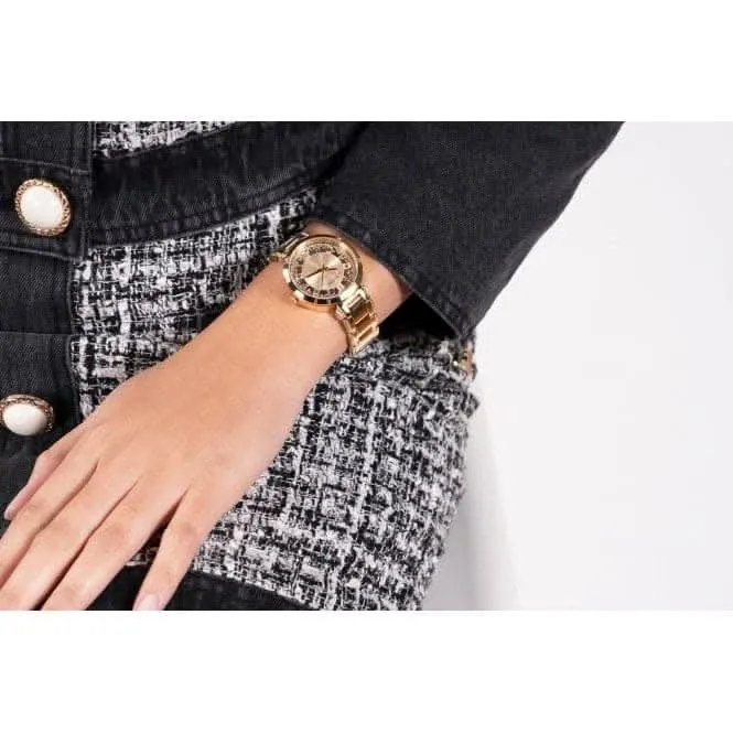 Montre Guess Ladies Crystal Clear en acier inoxydable avec finition or GW0470L2