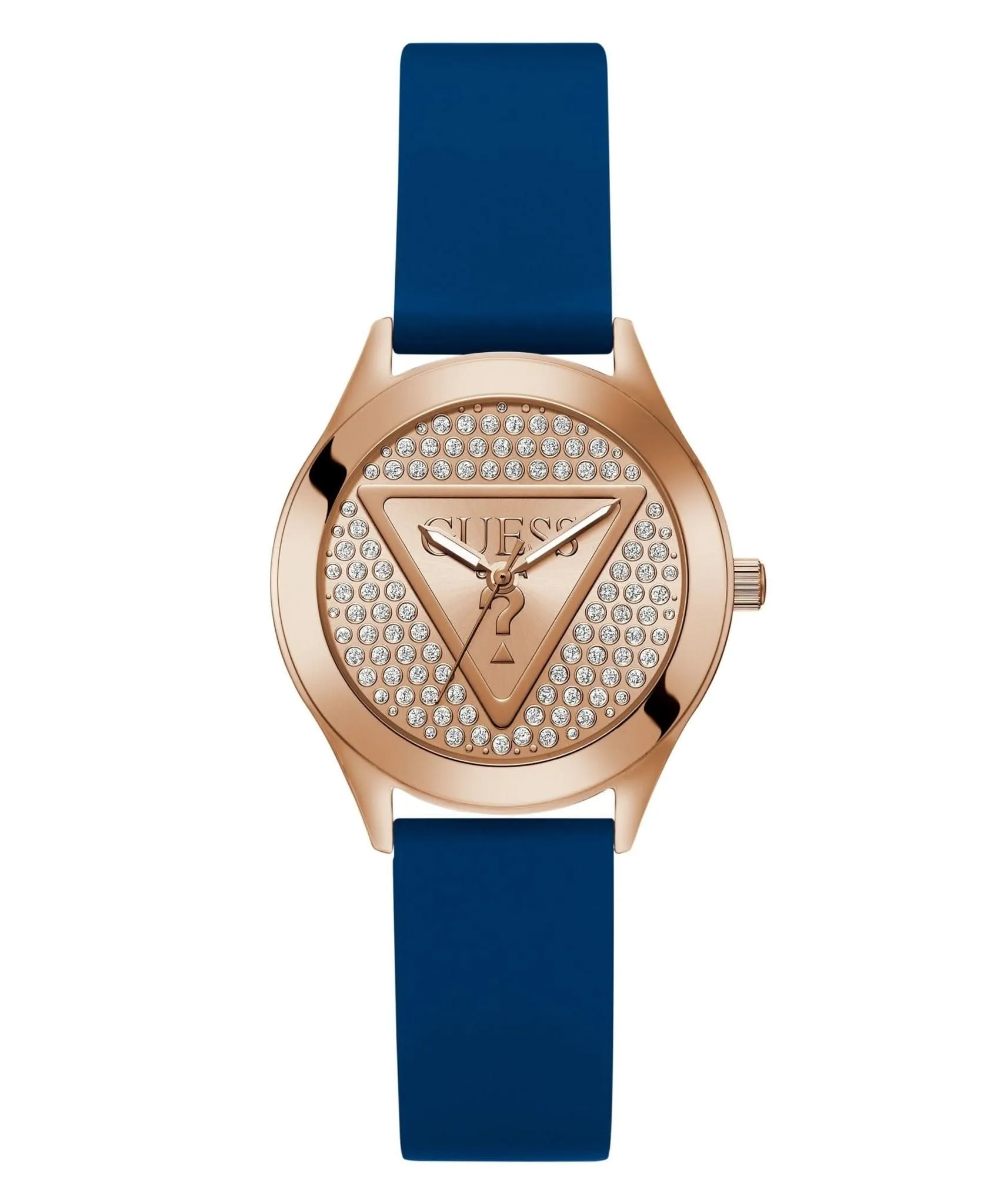 Montre Guess Ladies Glitz Plaque en Silicone Ton Or Rose GW0745L4