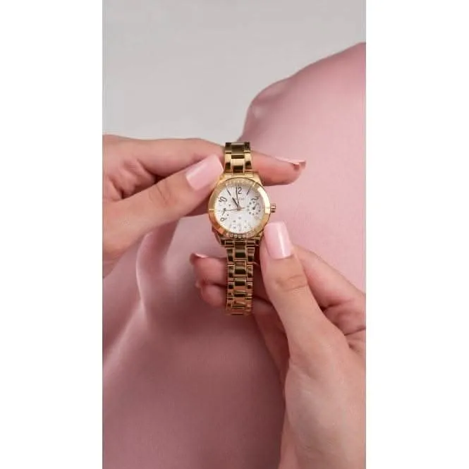 Montre Guess Ladies Piper en acier inoxydable avec finition or GW0413L2