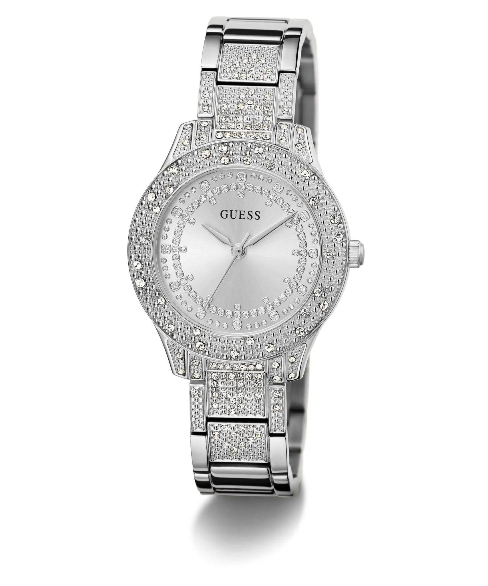 Montre Guess Ladies Shooting Star en acier recyclé ton argenté GW0746L1