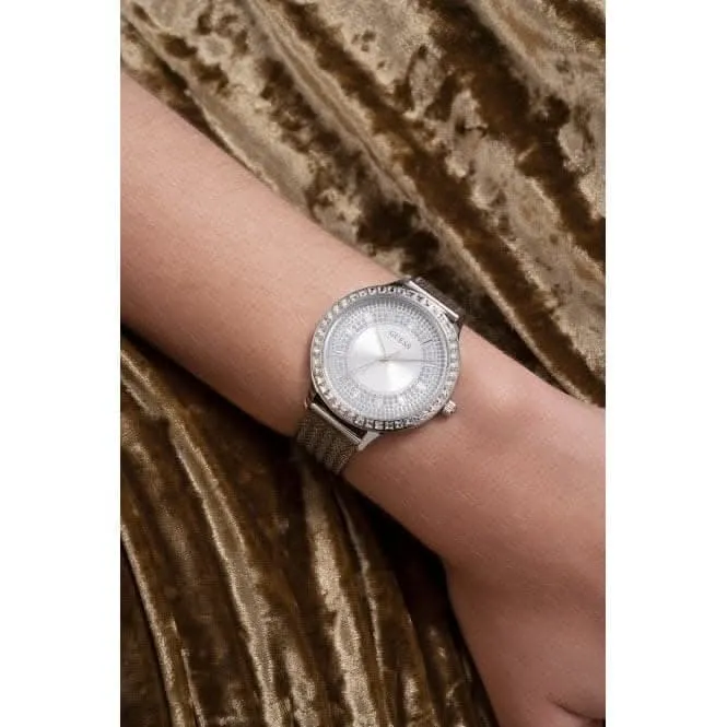 Montre Guess Ladies Soirée en acier inoxydable maillé argenté GW0402L1