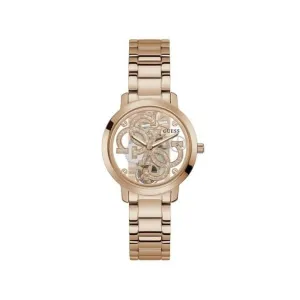 Montre Guess Quattro Clear Ladies Trend en acier inoxydable or rose GW0300L3