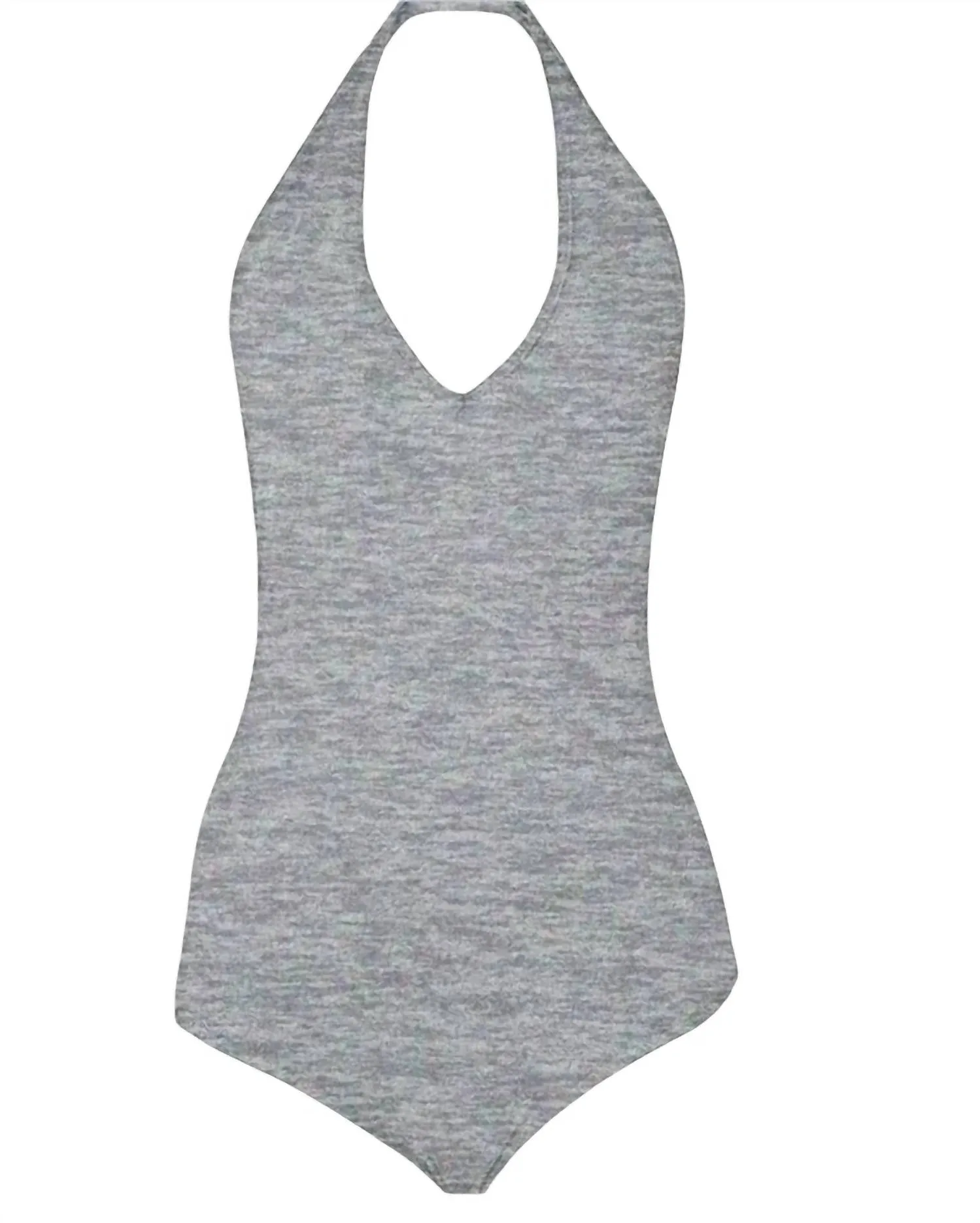 Halter Bodysuit In Heather Gray