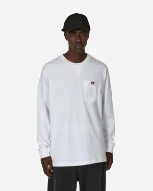 Heavy Duty Classic Label Pocket Longsleeve T-Shirt White