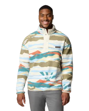 Helvetia II Printed Half Snap Fleece Jacket in Chalk Rogue Valley