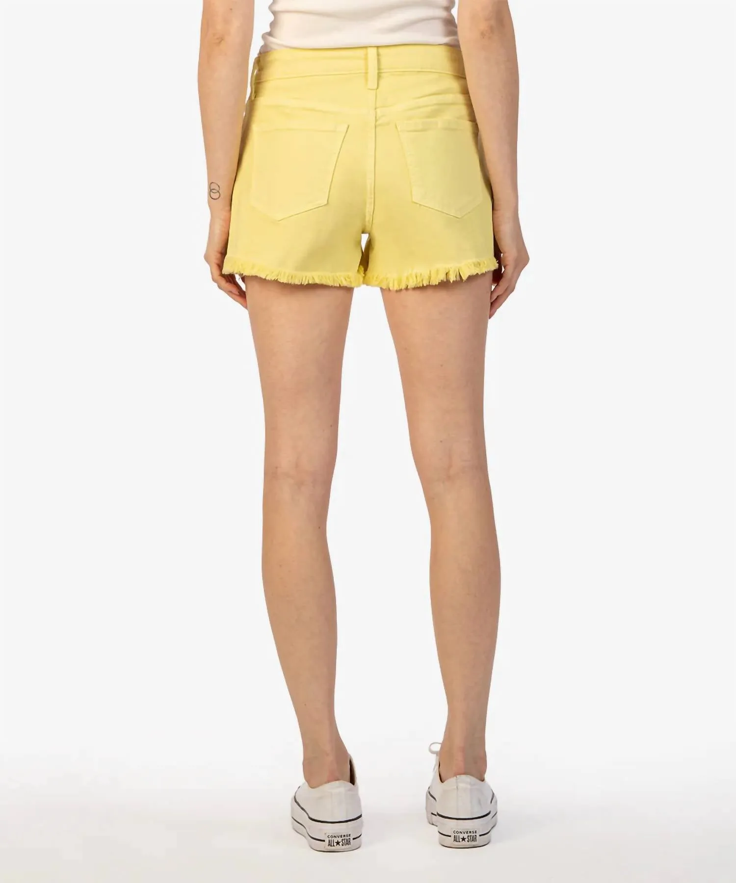 High Rise Short In Lemon Drop