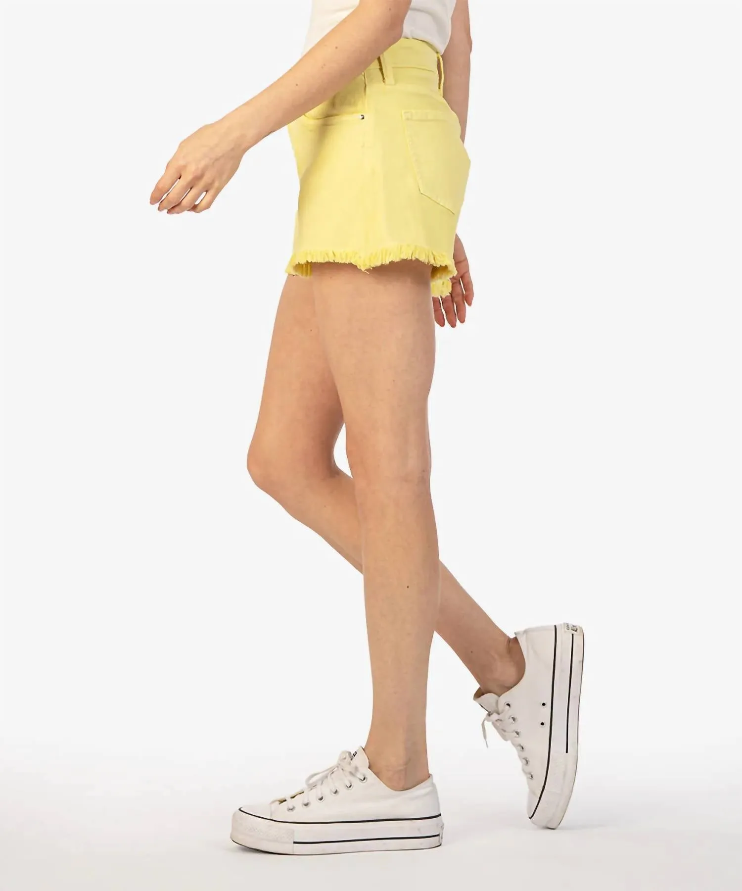 High Rise Short In Lemon Drop