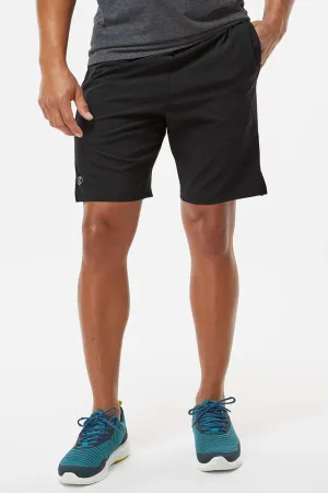 Holloway Mens Moisture Wicking Weld Shorts w/ Pockets - Black