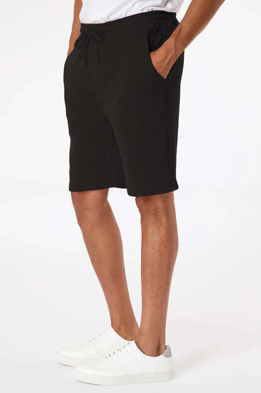 Independent Trading Company Mens Fleece Shorts w/ Pockets - Black