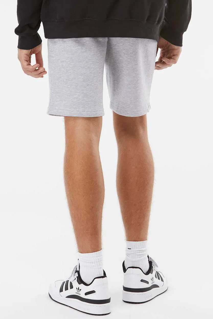 Independent Trading Company Mens Fleece Shorts w/ Pockets - Heather Grey