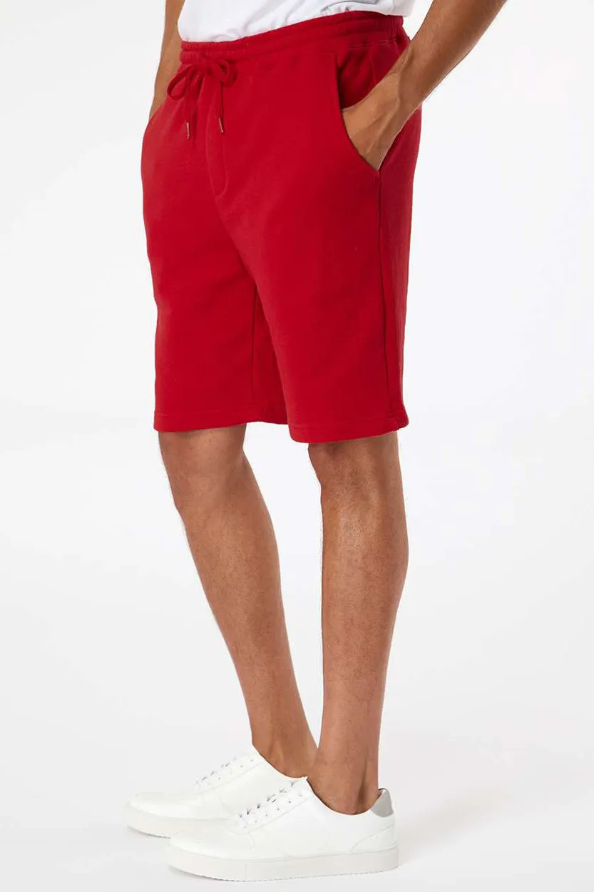 Independent Trading Company Mens Fleece Shorts w/ Pockets - Red