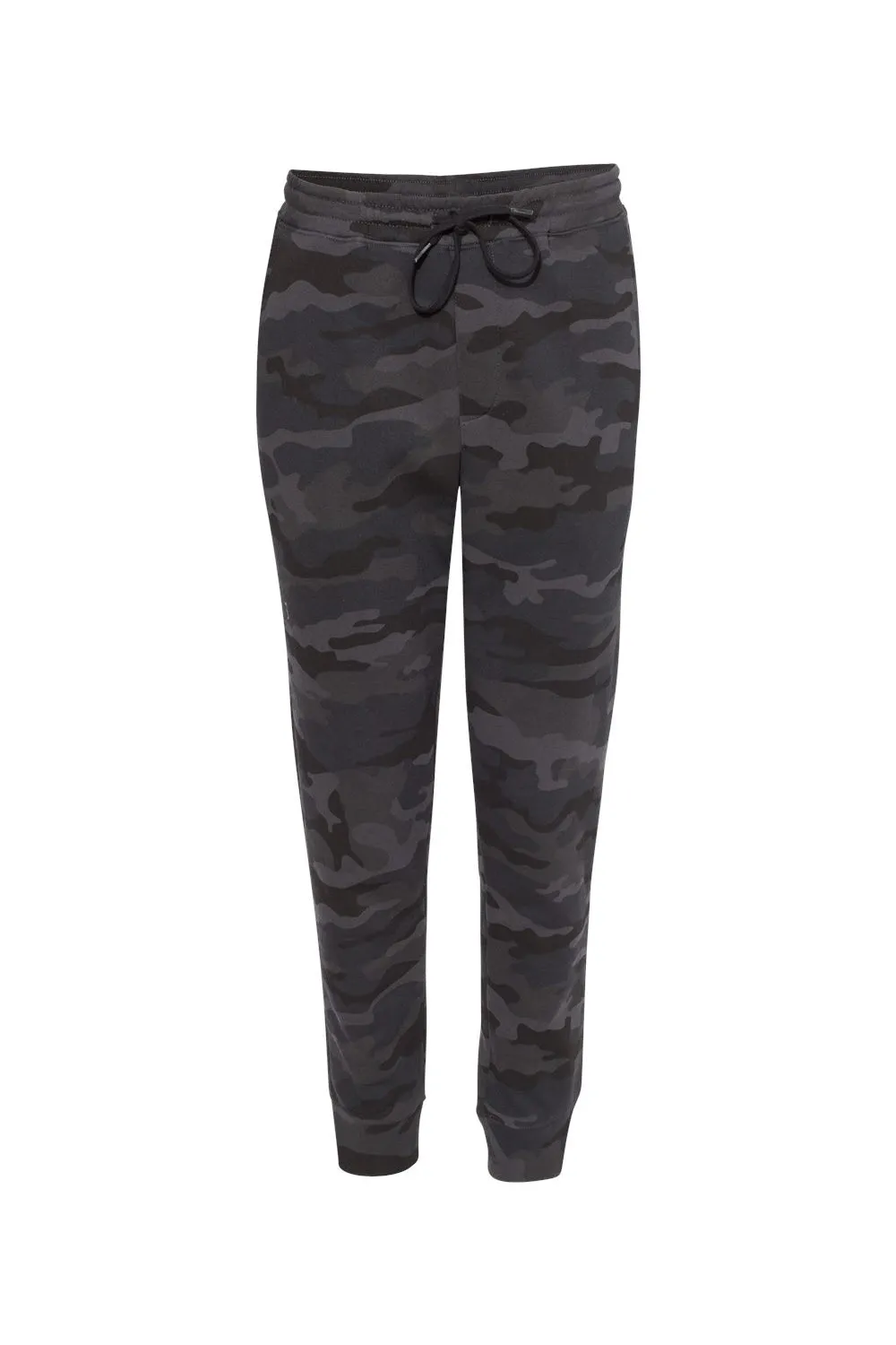 Independent Trading Company Mens Fleece Sweatpants w/ Pockets - Black Camo