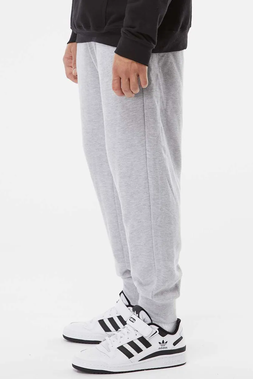 Independent Trading Company Mens Fleece Sweatpants w/ Pockets - Heather Grey
