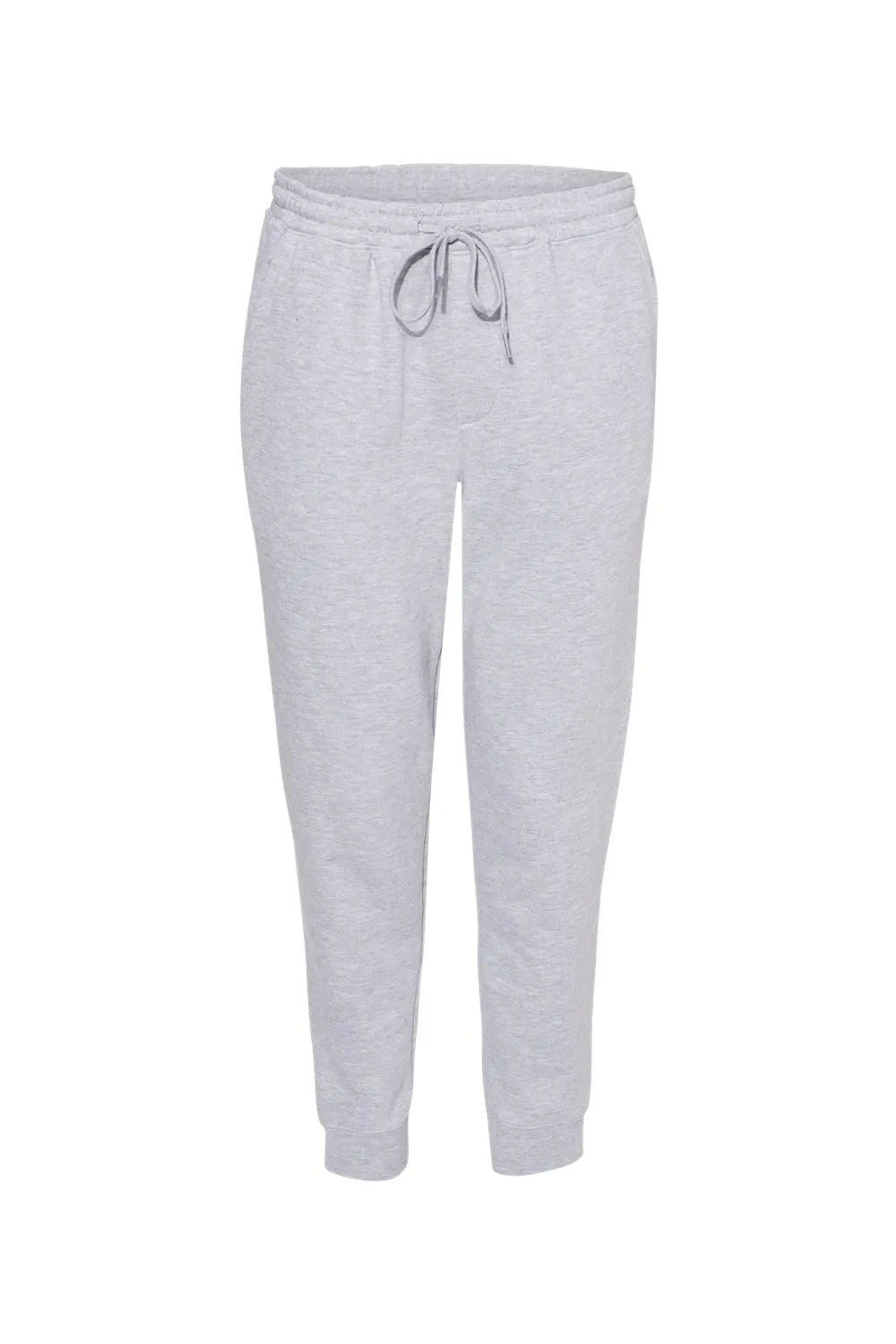 Independent Trading Company Mens Fleece Sweatpants w/ Pockets - Heather Grey