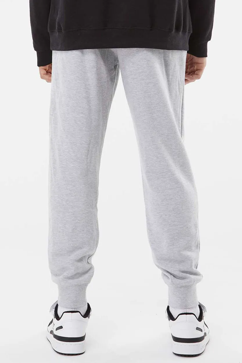 Independent Trading Company Mens Fleece Sweatpants w/ Pockets - Heather Grey