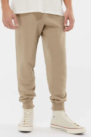 Independent Trading Company Mens Pigment Dyed Fleece Sweatpants w/ Pockets - Sandstone Brown