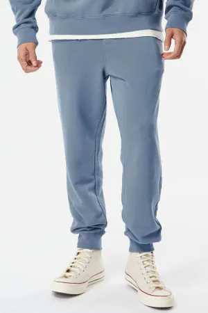 Independent Trading Company Mens Pigment Dyed Fleece Sweatpants w/ Pockets - Slate Blue