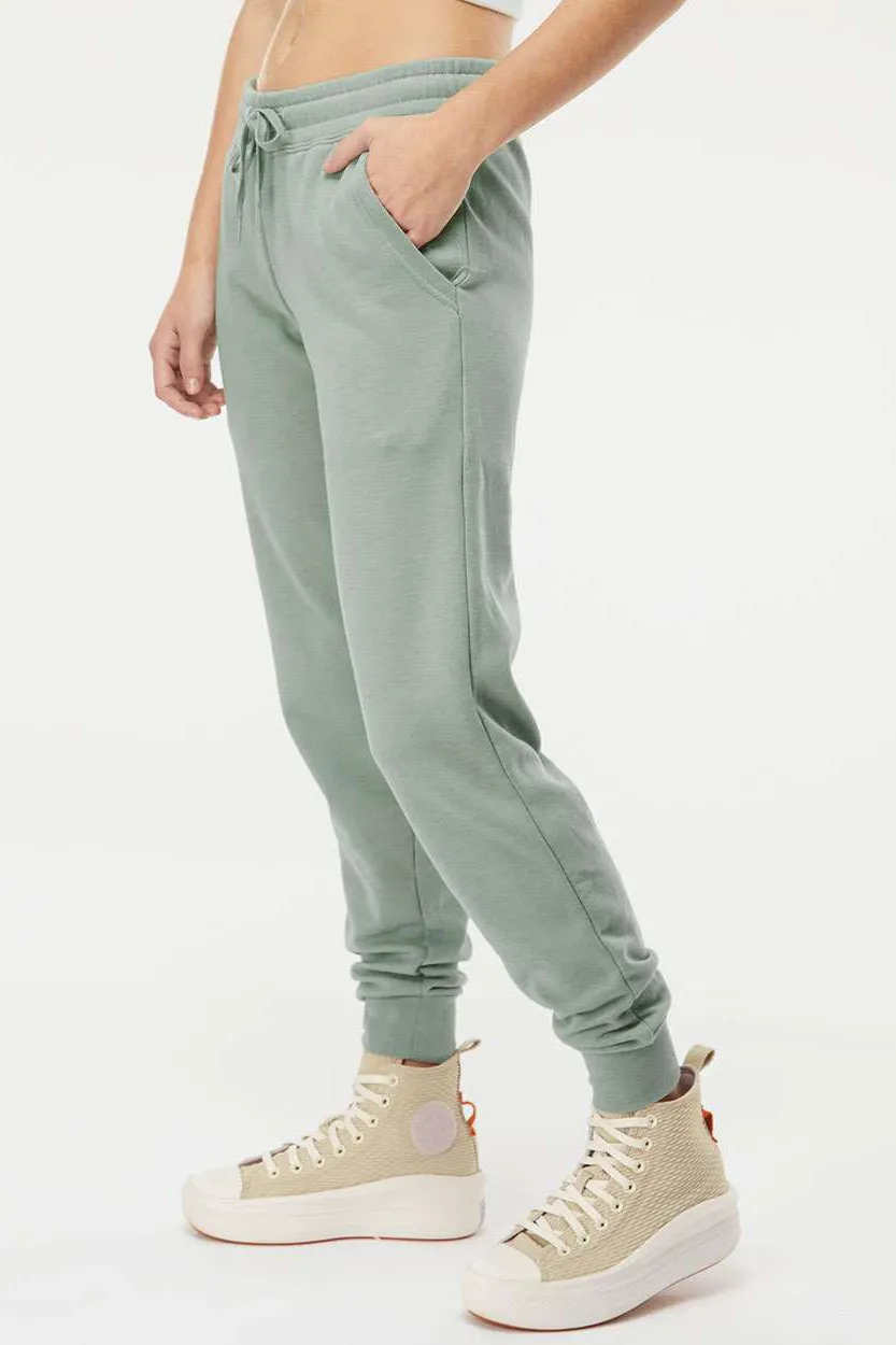Independent Trading Company Womens California Wave Wash Sweatpants w/ Pockets - Sage Green