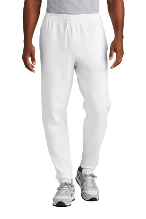 Jerzees Mens NuBlend Fleece Jogger Sweatpants w/ Pockets - White