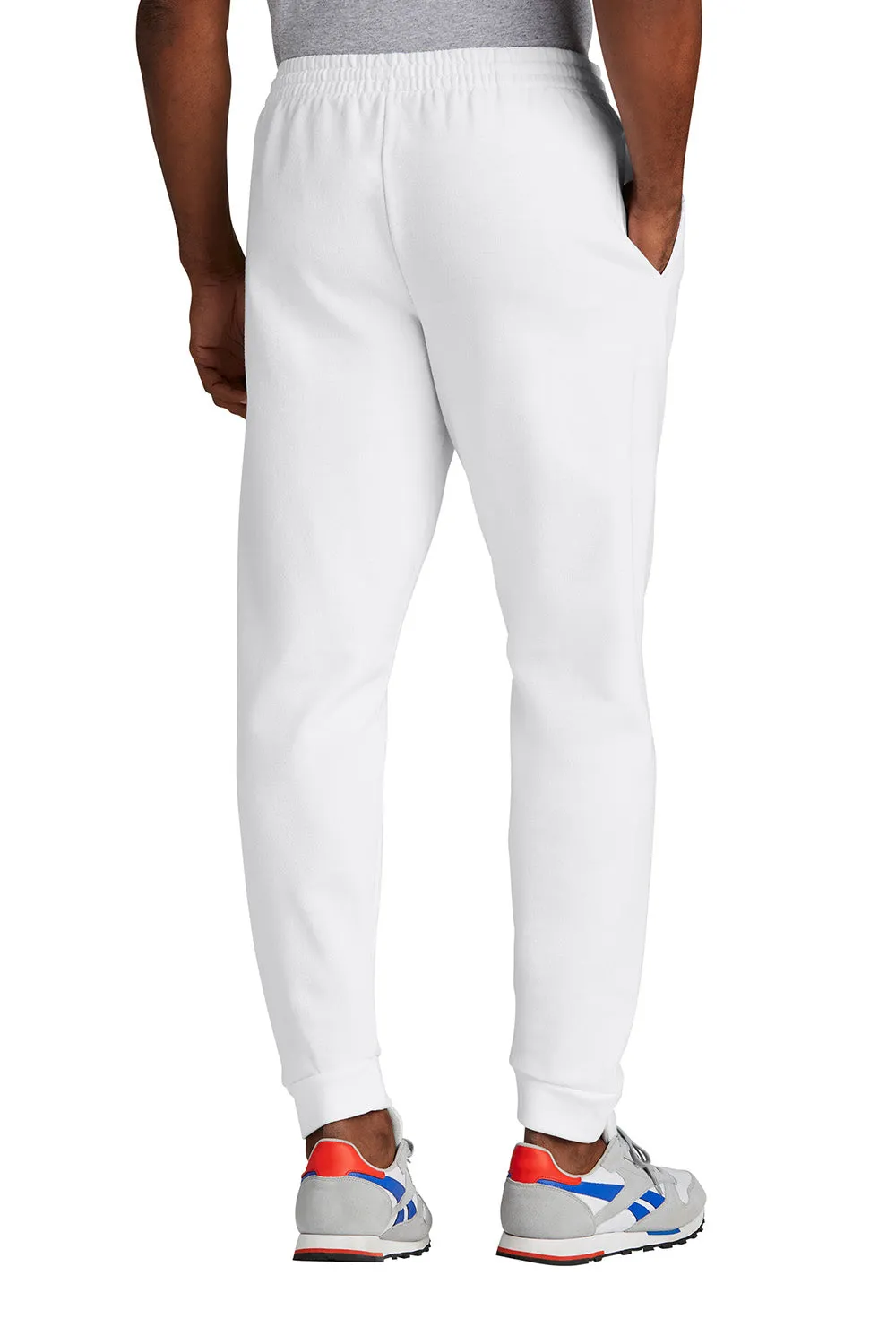 Jerzees Mens NuBlend Fleece Jogger Sweatpants w/ Pockets - White