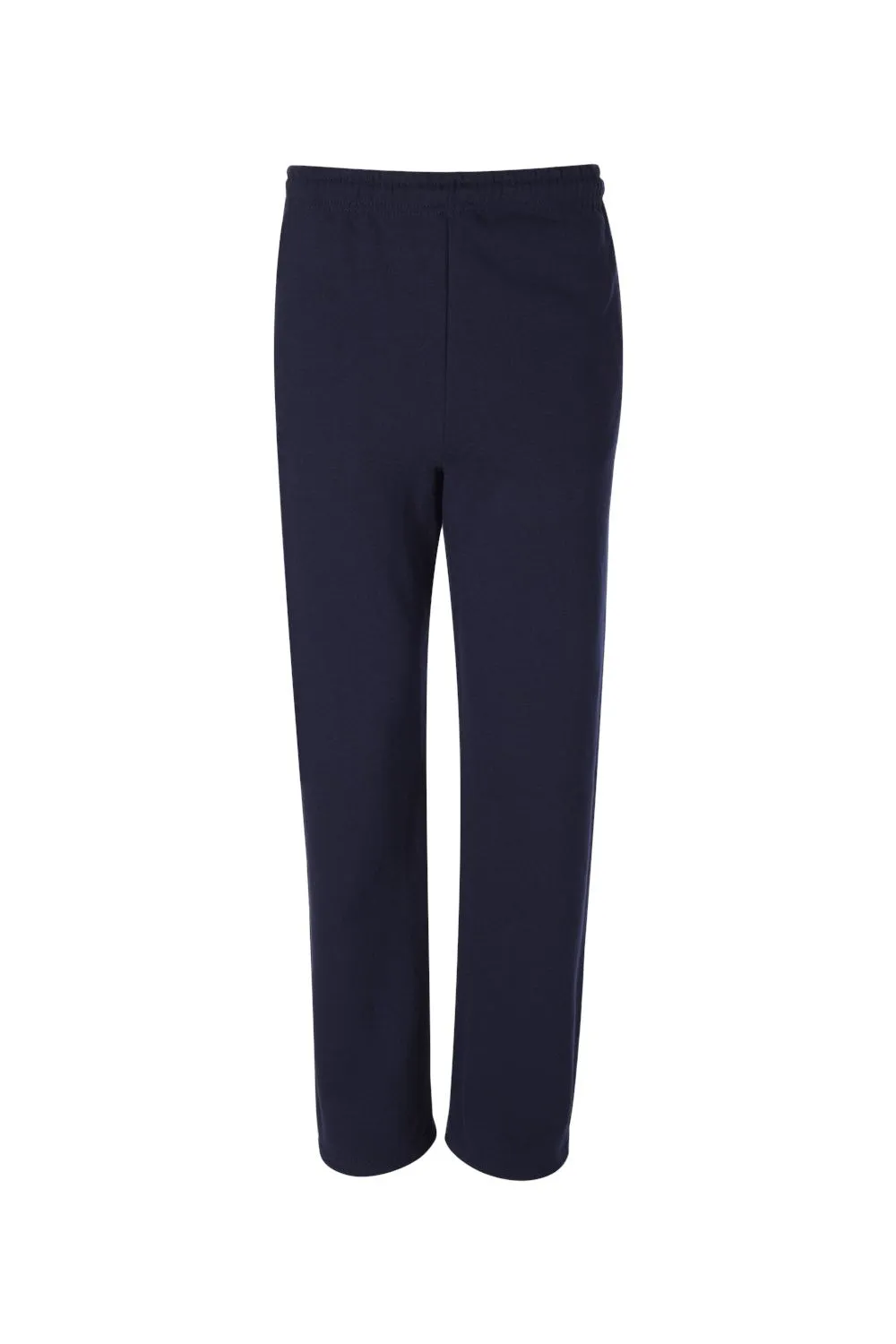 Jerzees Mens NuBlend Pill Resistant Fleece Open Bottom Sweatpants w/ Pockets - Navy Blue