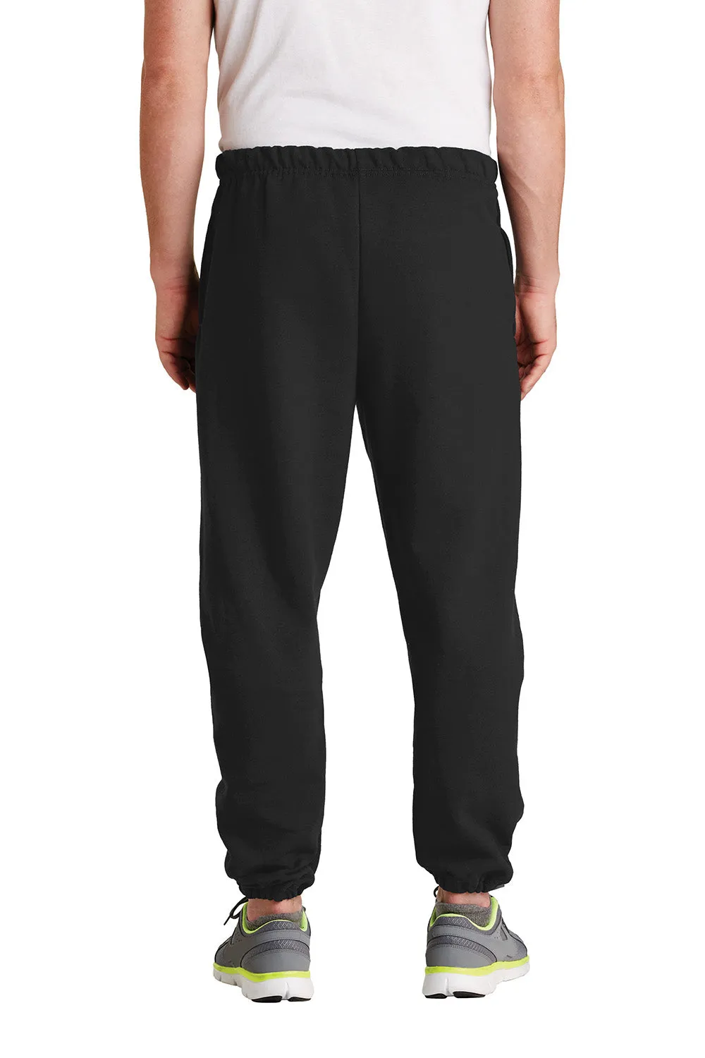Jerzees Mens Super Sweats NuBlend Pill Resistant Fleece Sweatpants w/ Pockets - Black