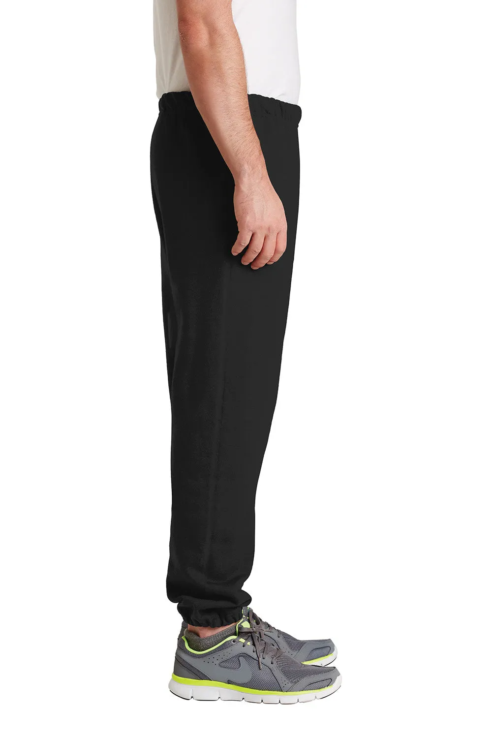 Jerzees Mens Super Sweats NuBlend Pill Resistant Fleece Sweatpants w/ Pockets - Black