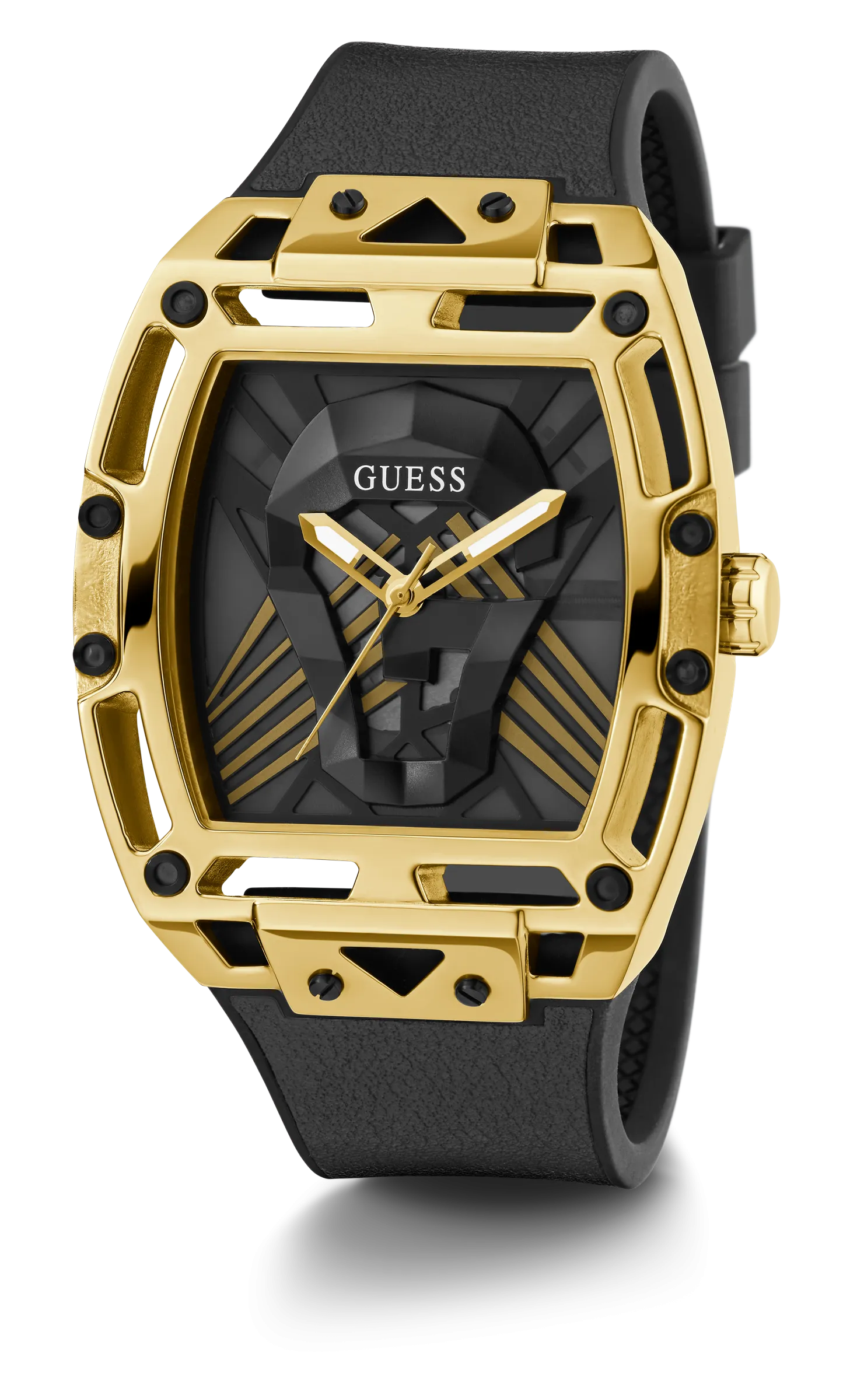 Montres Jewelry Guess Guess - Montre pour Hommes Phoenix Noir et Or - GW0500G1 - 785679