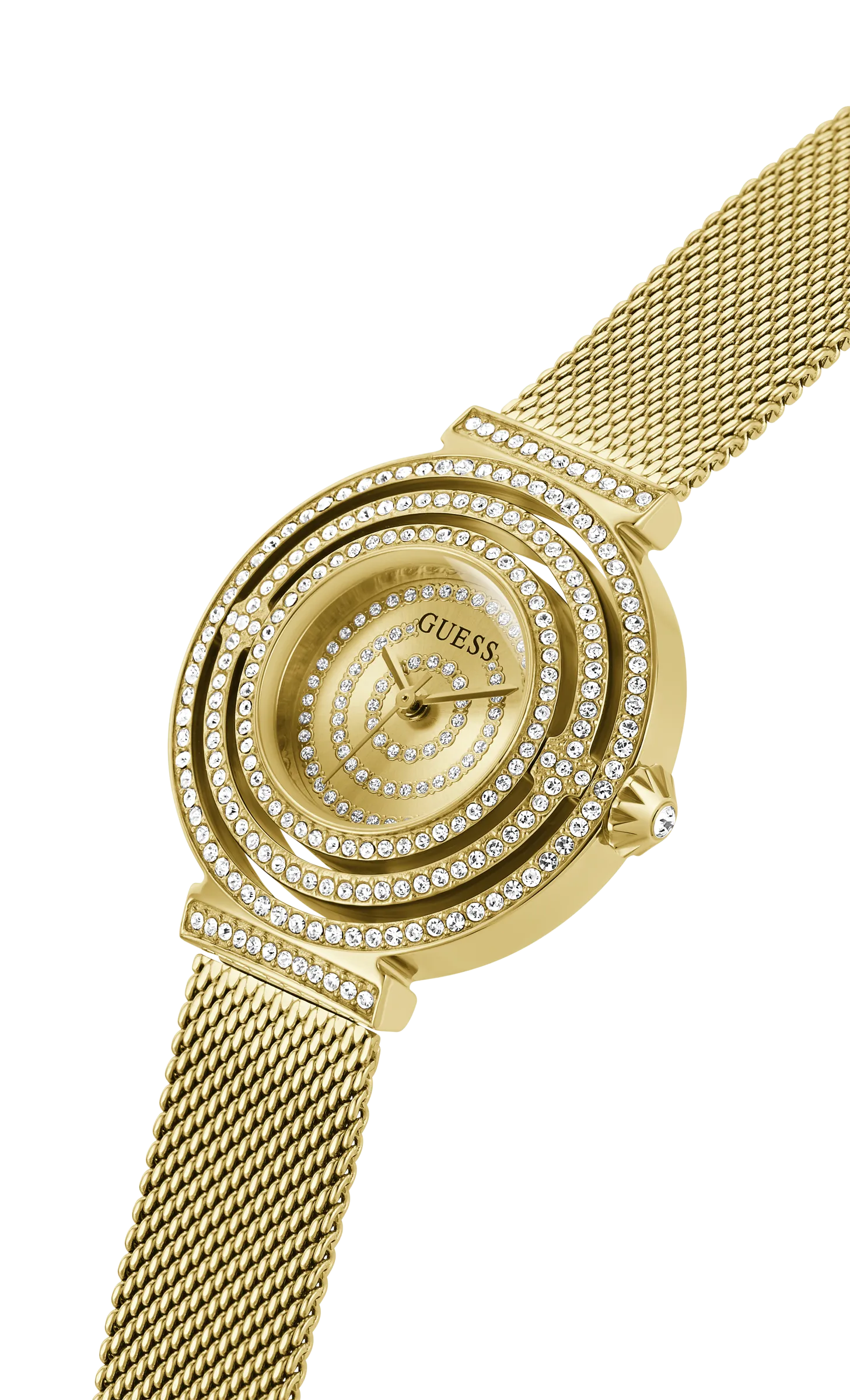 Montres Jewelry Guess Guess - Montre en maille cristal Gold Dream - GW0550L2 - 786527