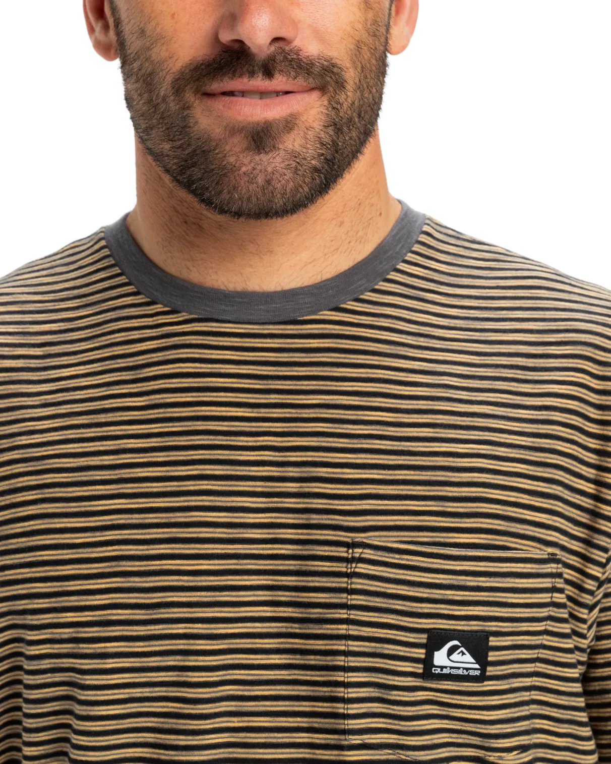 Kentin Pocket T-Shirt in Black Kentin Stripes