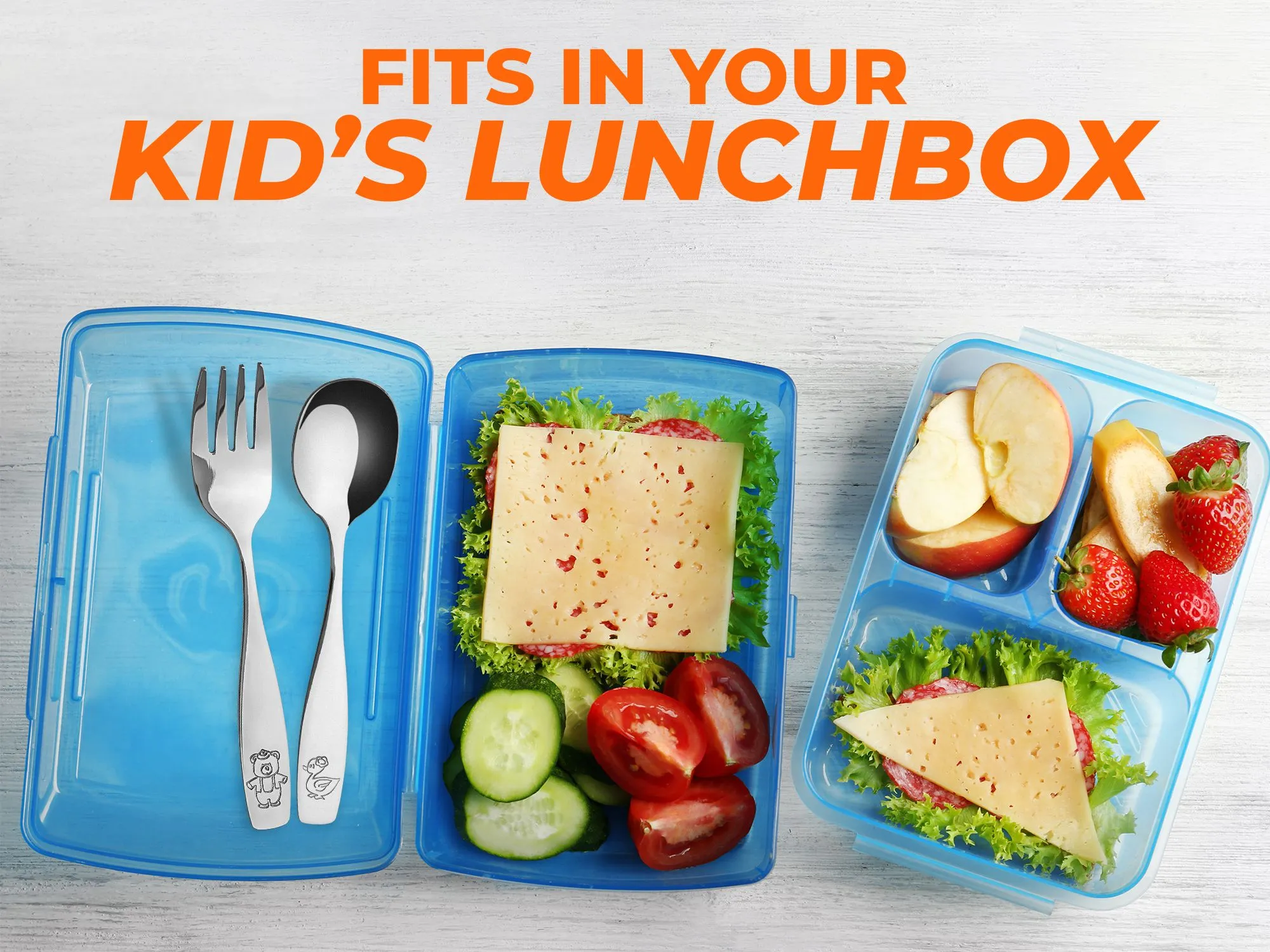 Kids & Toddler Cutlery Set Designed For Self Feeding (4 pcs - Spoon & Fork) ecco Shoes