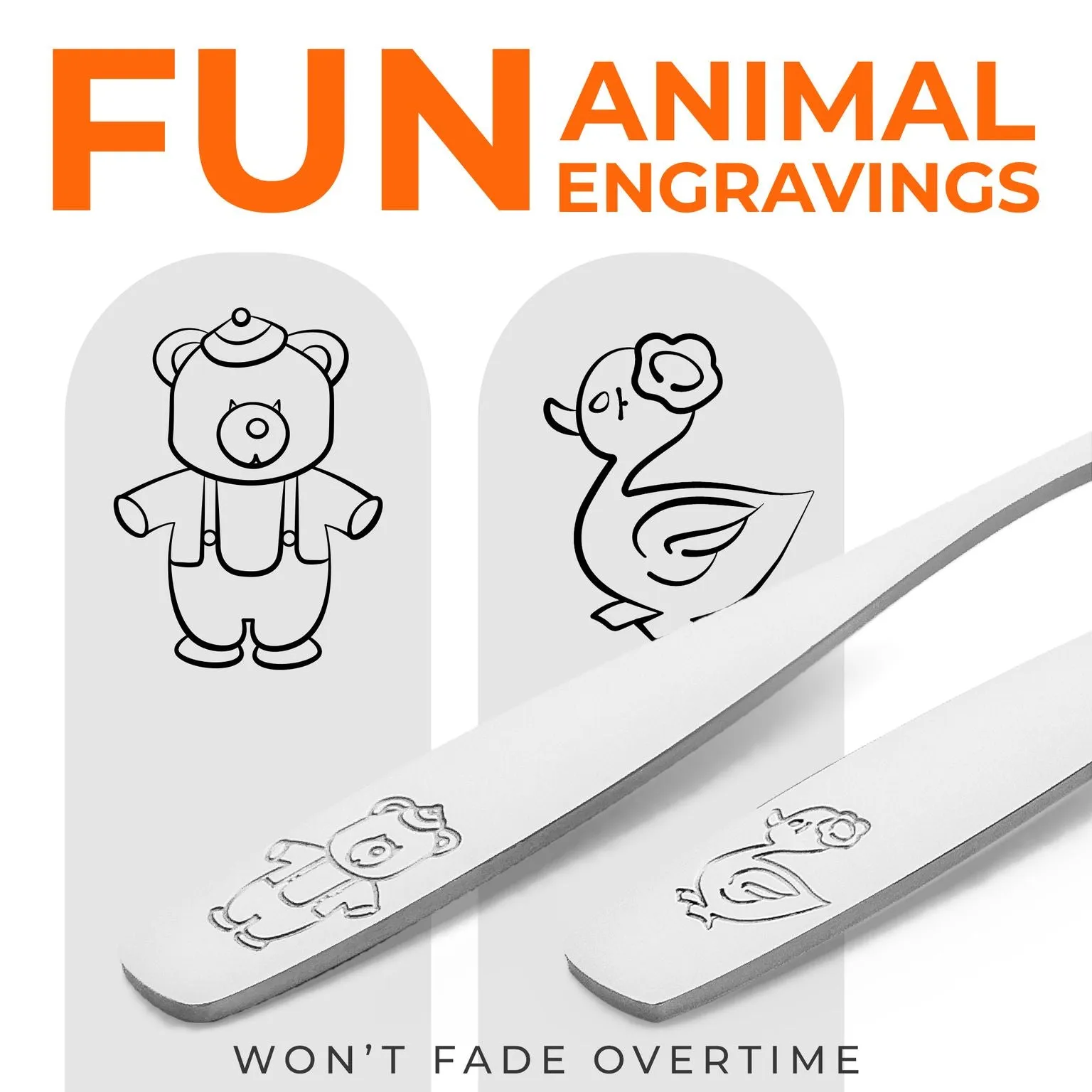 Kids & Toddler Cutlery Set Designed For Self Feeding (4 pcs - Spoon & Fork) ecco Shoes