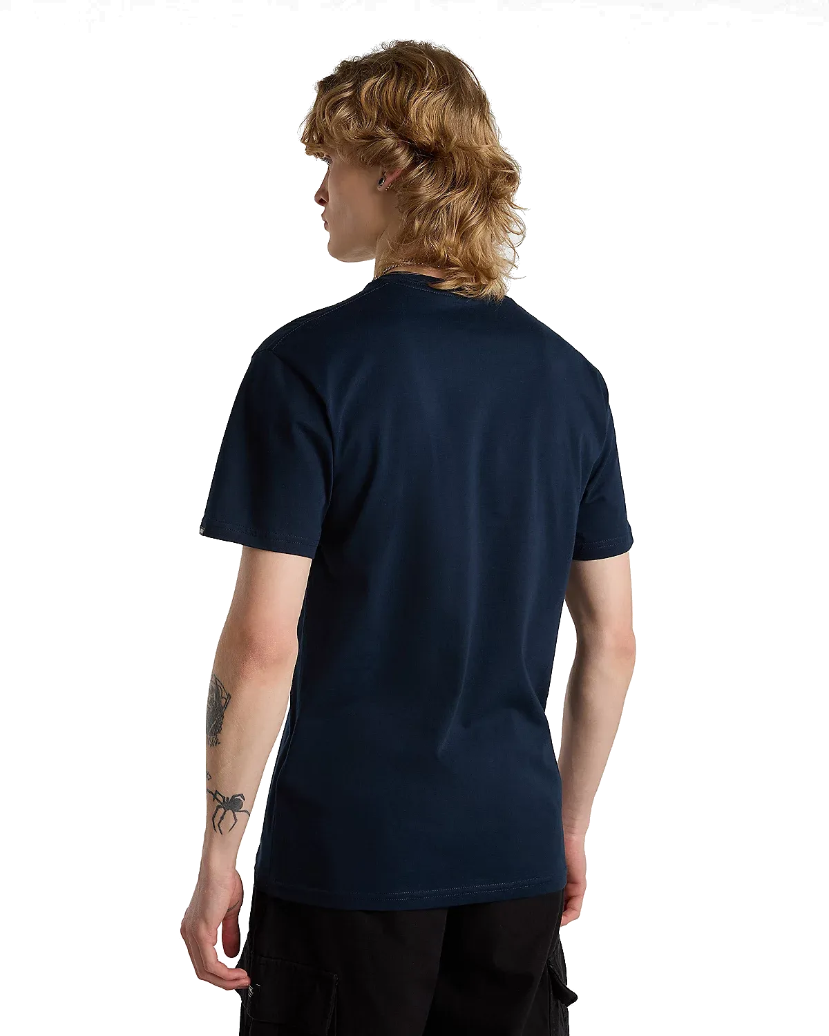 Left Chest Logo T-Shirt in Navy & White
