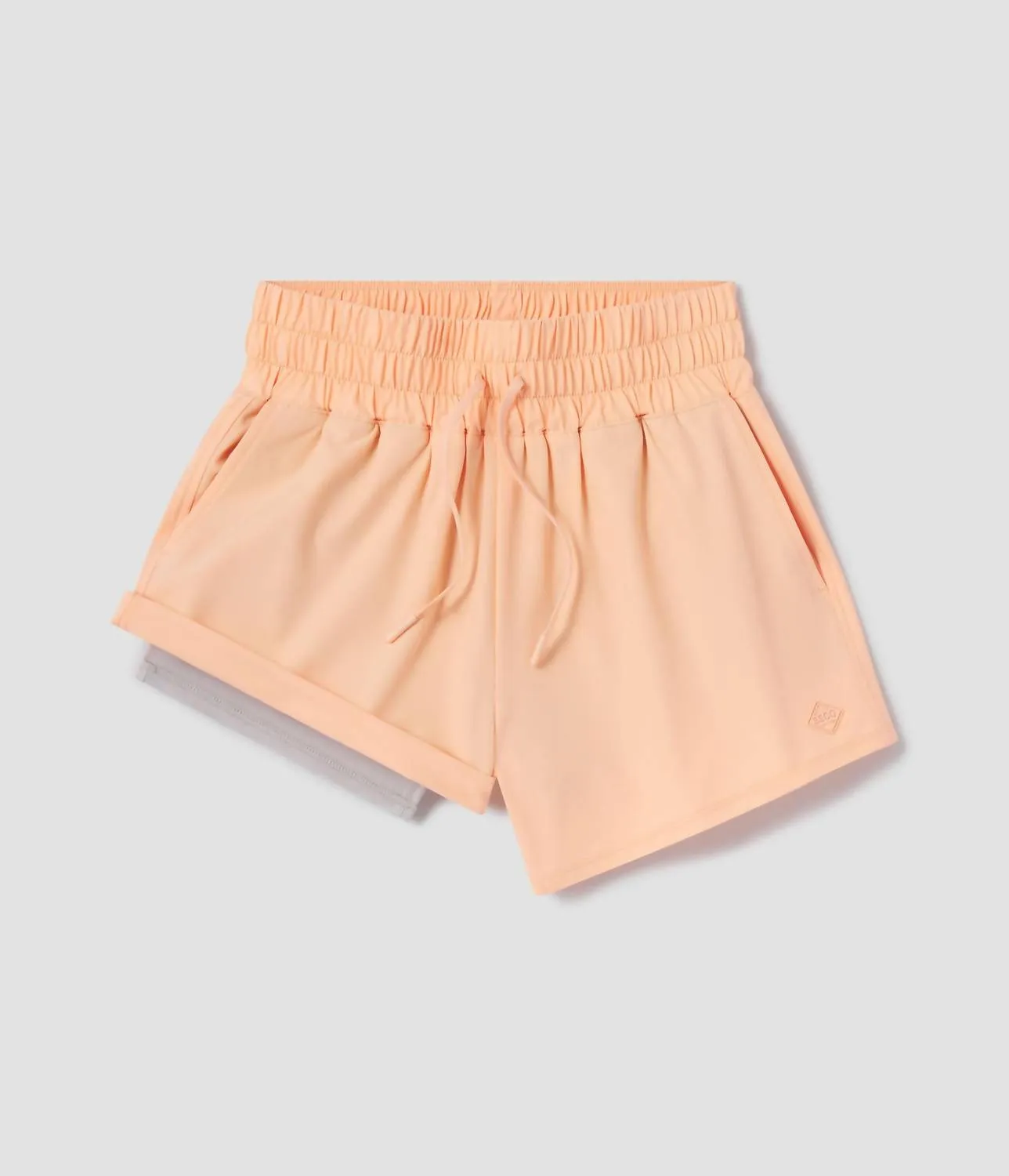 Lined Hybrid Shorts In Just Peachy