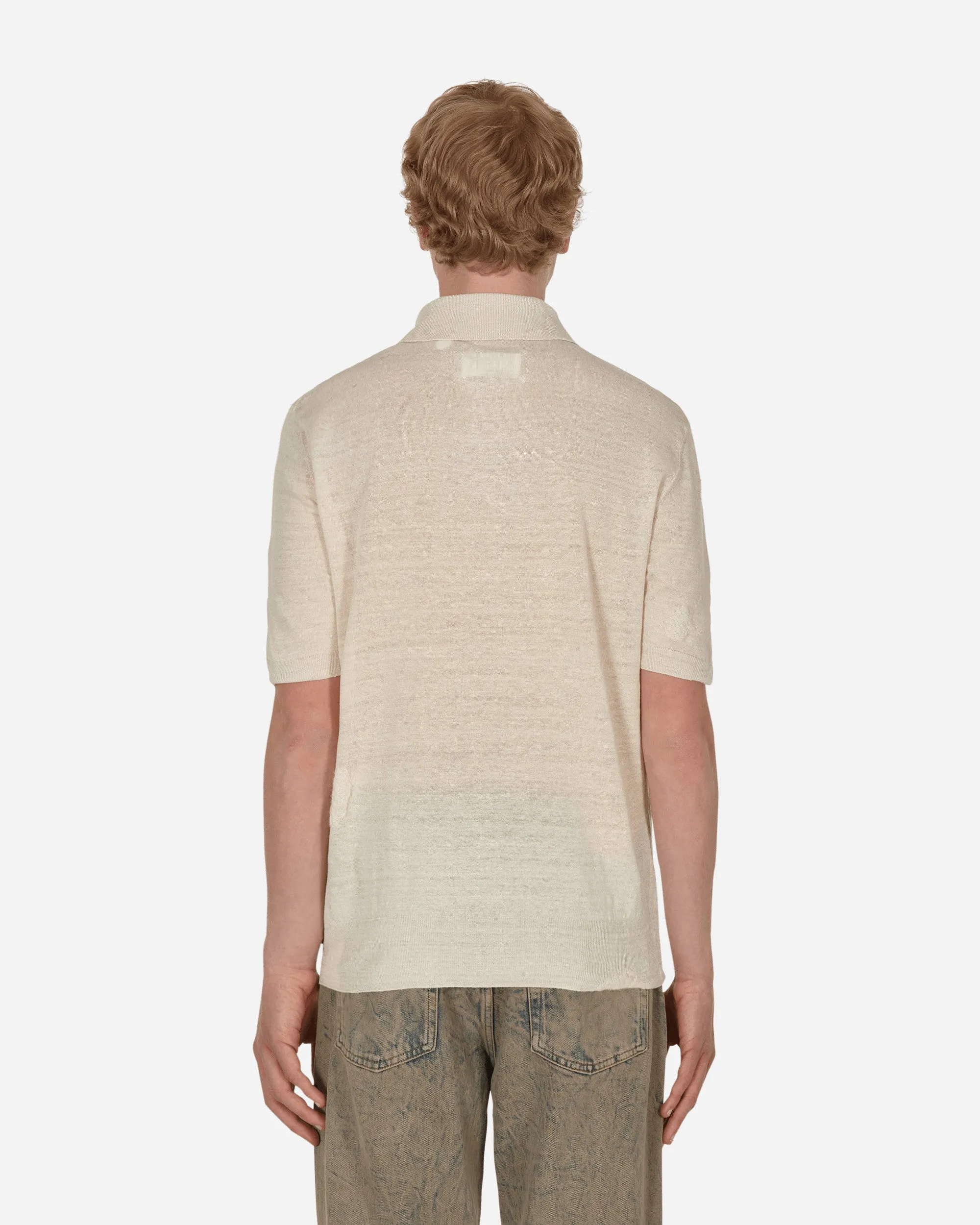 Linen Polo Shirt White
