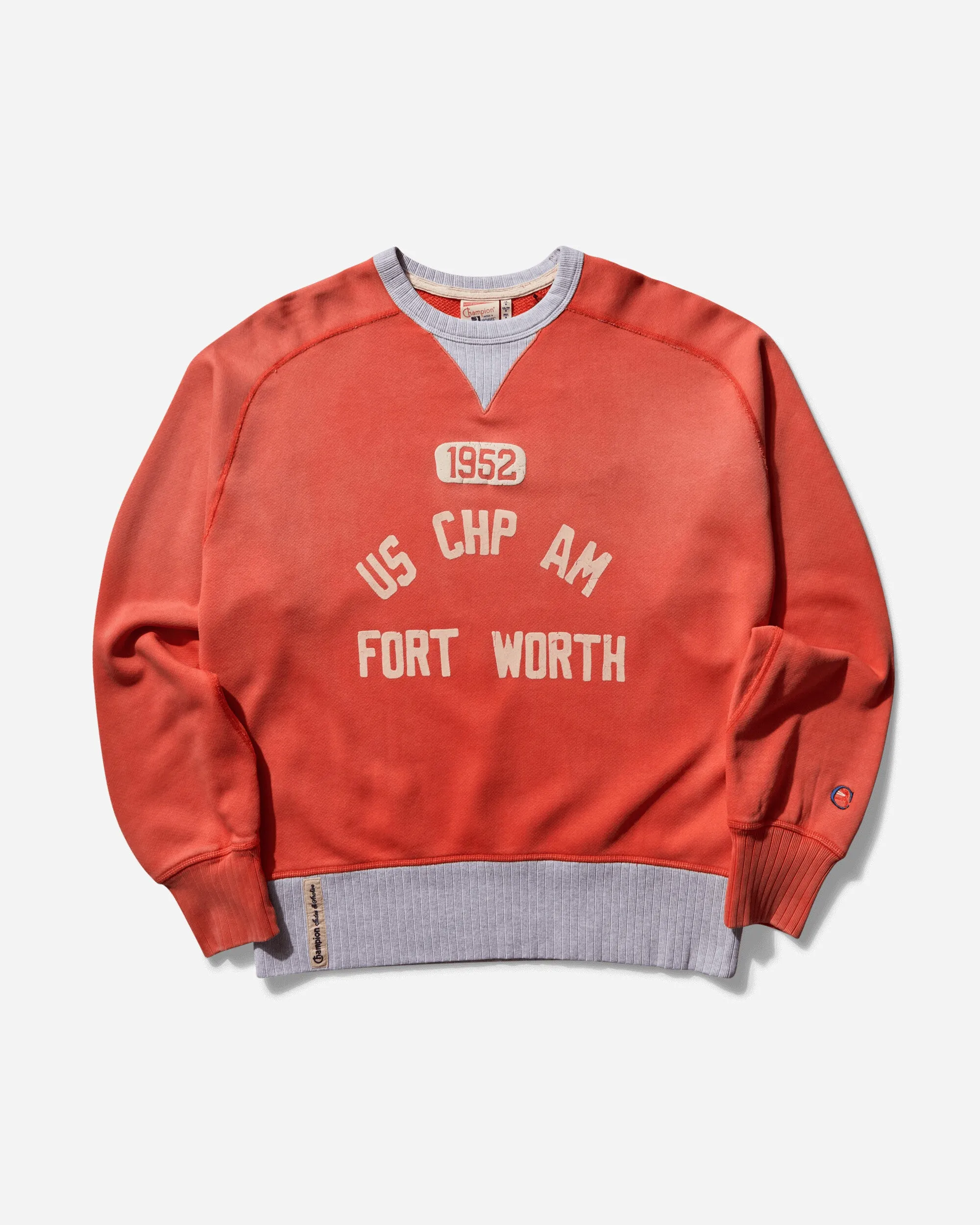 Men's 50's Saddle Crewneck Sweatshirt Orange