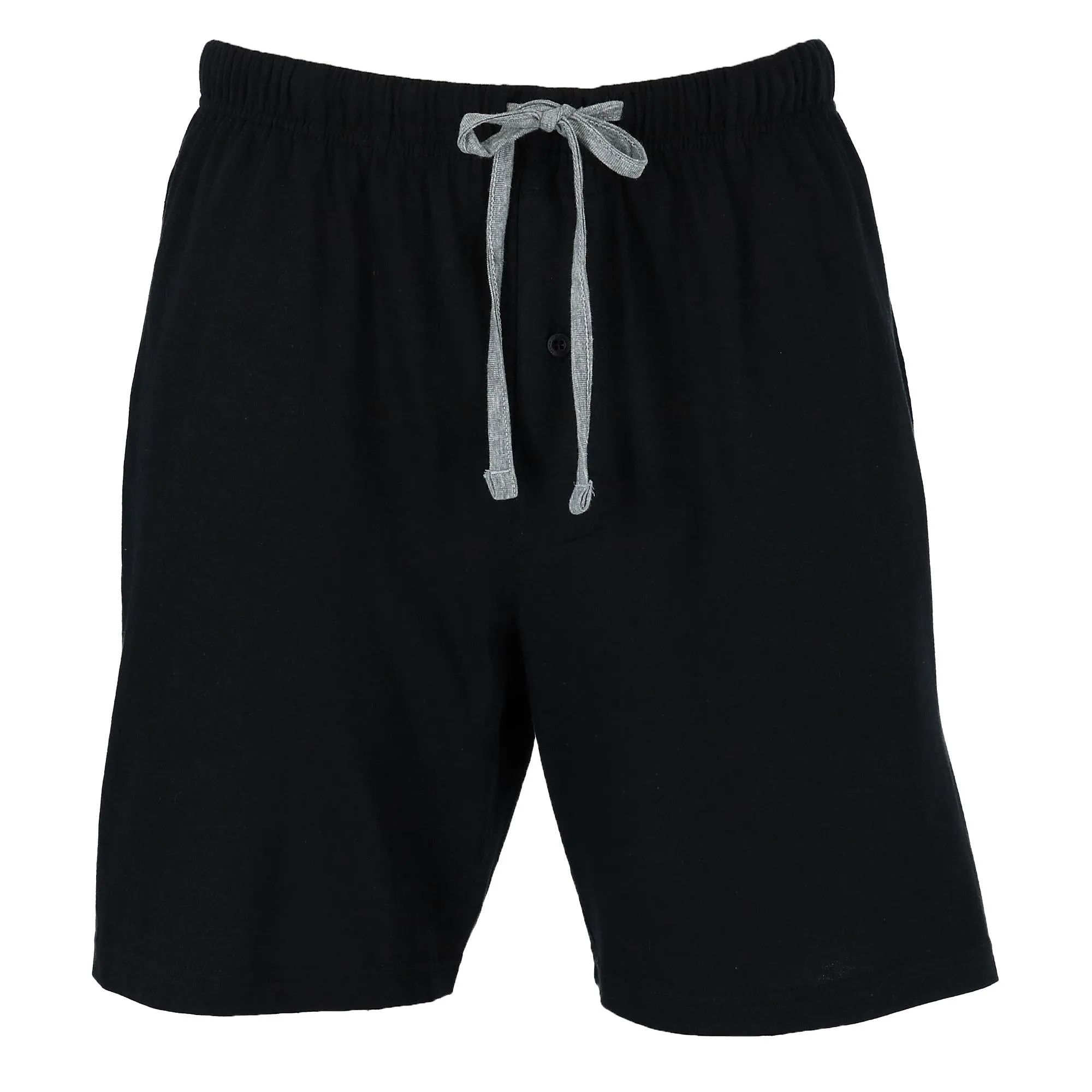 Men's Jersey Knit Cotton Button Fly Pajama Sleep Shorts