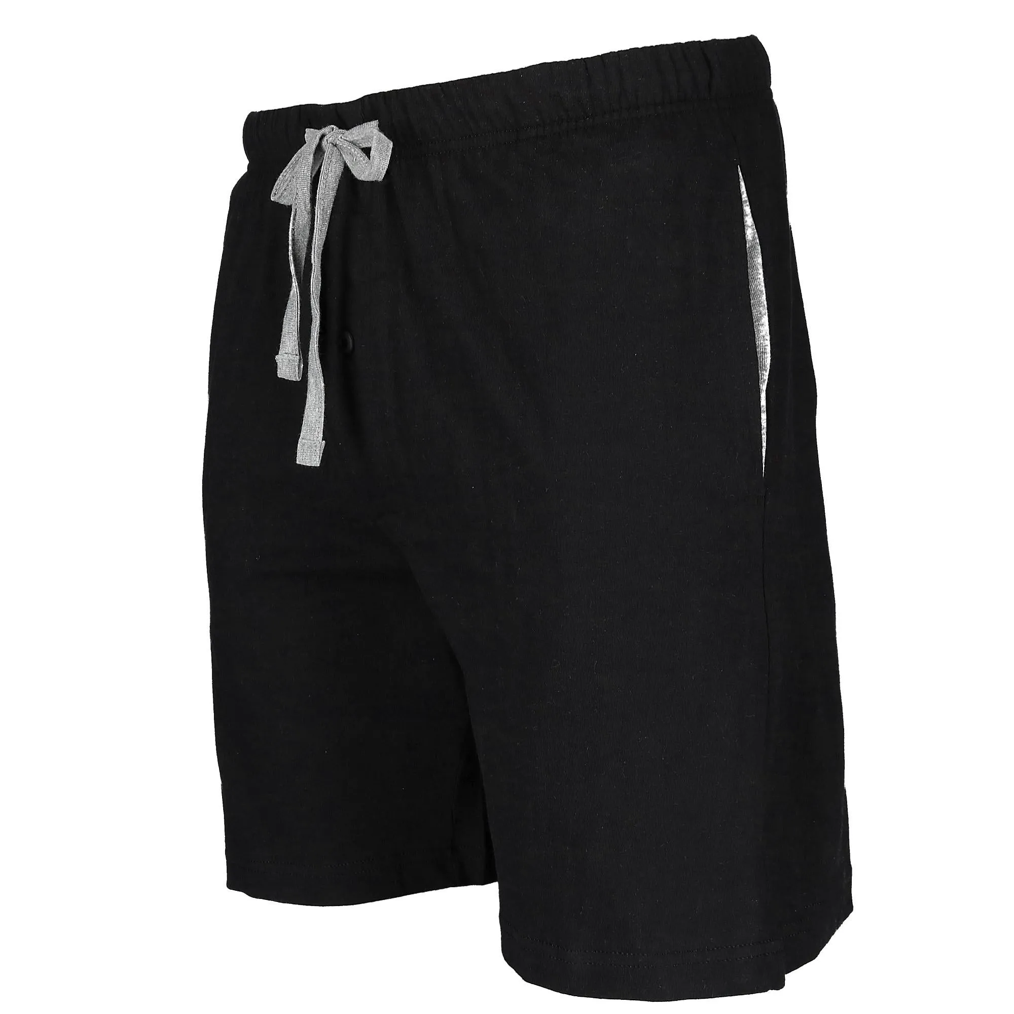 Men's Jersey Knit Cotton Button Fly Pajama Sleep Shorts