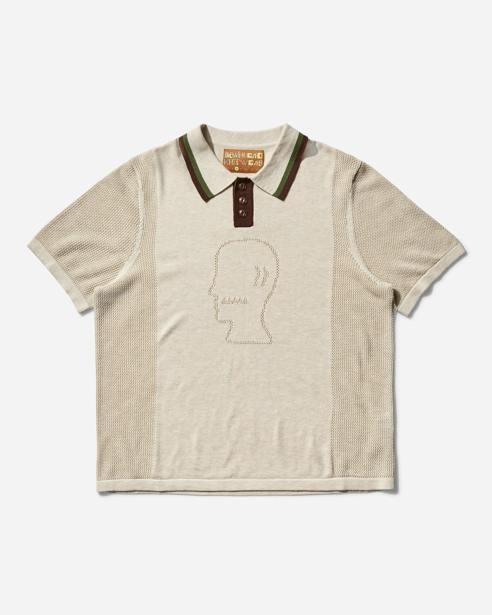 Men's Logo Head Pointelle Polo Natural