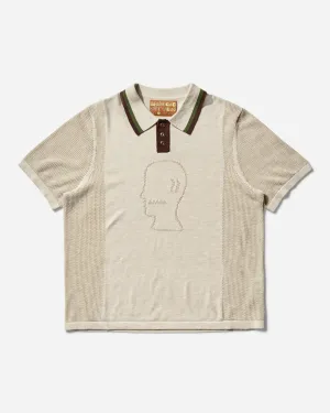 Men's Logo Head Pointelle Polo Natural