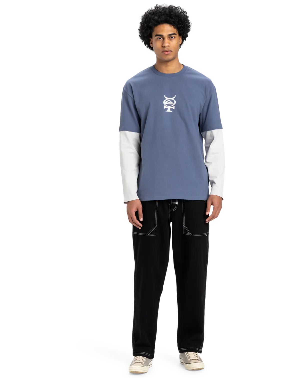 Mercury Layer Long Sleeve T-Shirt in Vintage Indigo