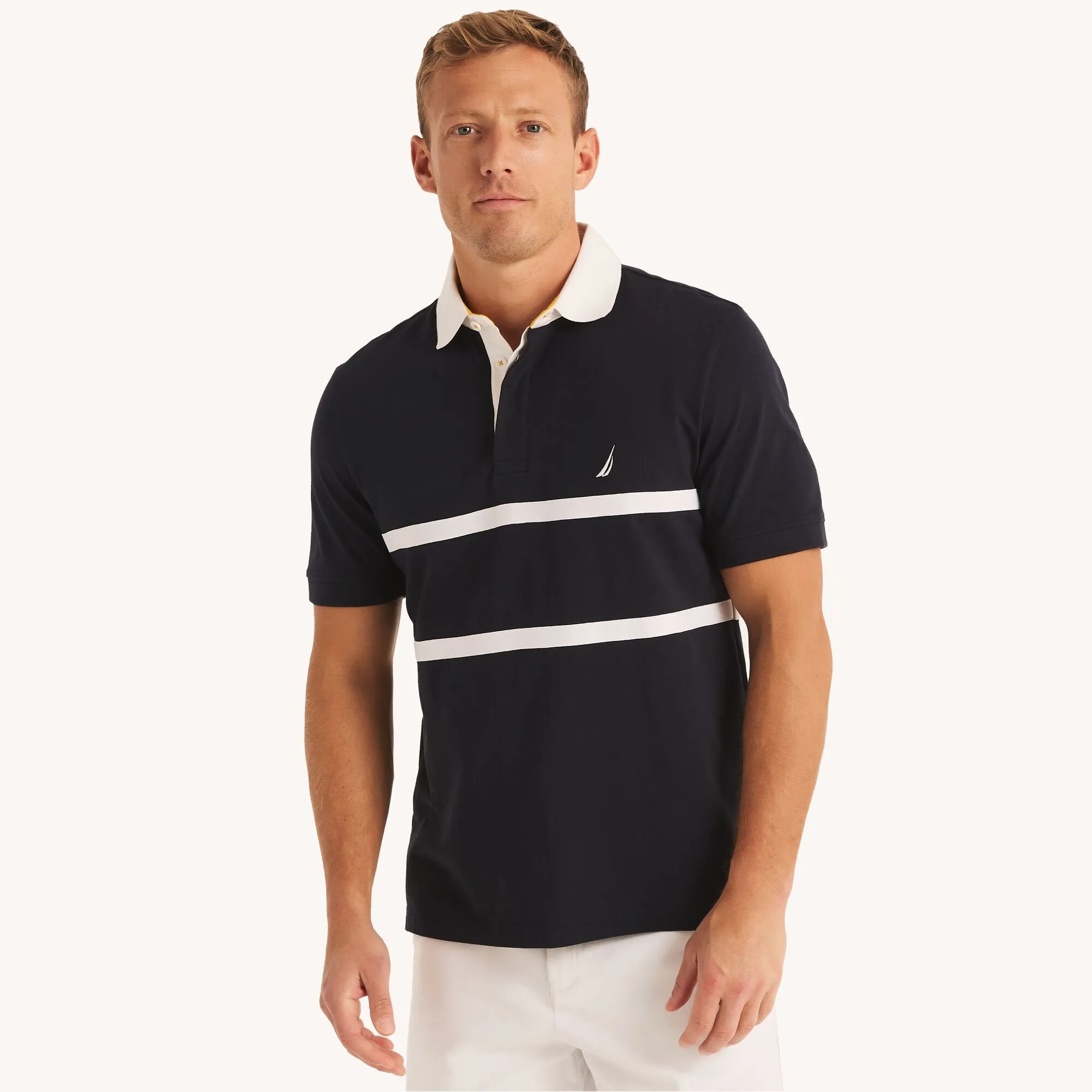 Nautica Mens Classic Fit Rugby Polo