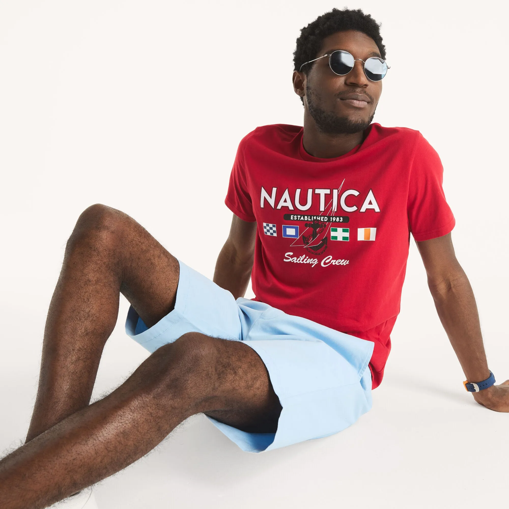Nautica Mens Sailing Crew Graphic T-Shirt