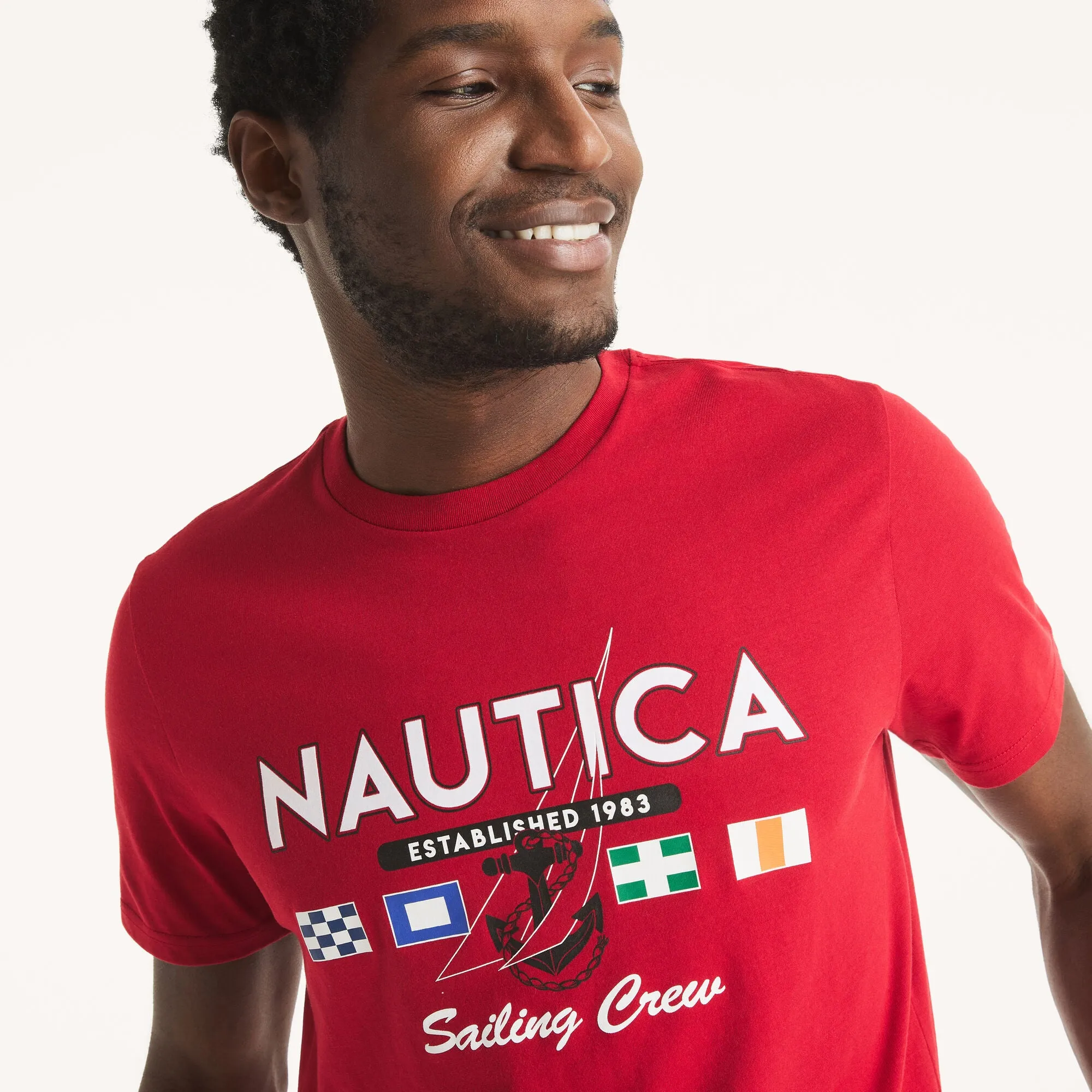 Nautica Mens Sailing Crew Graphic T-Shirt