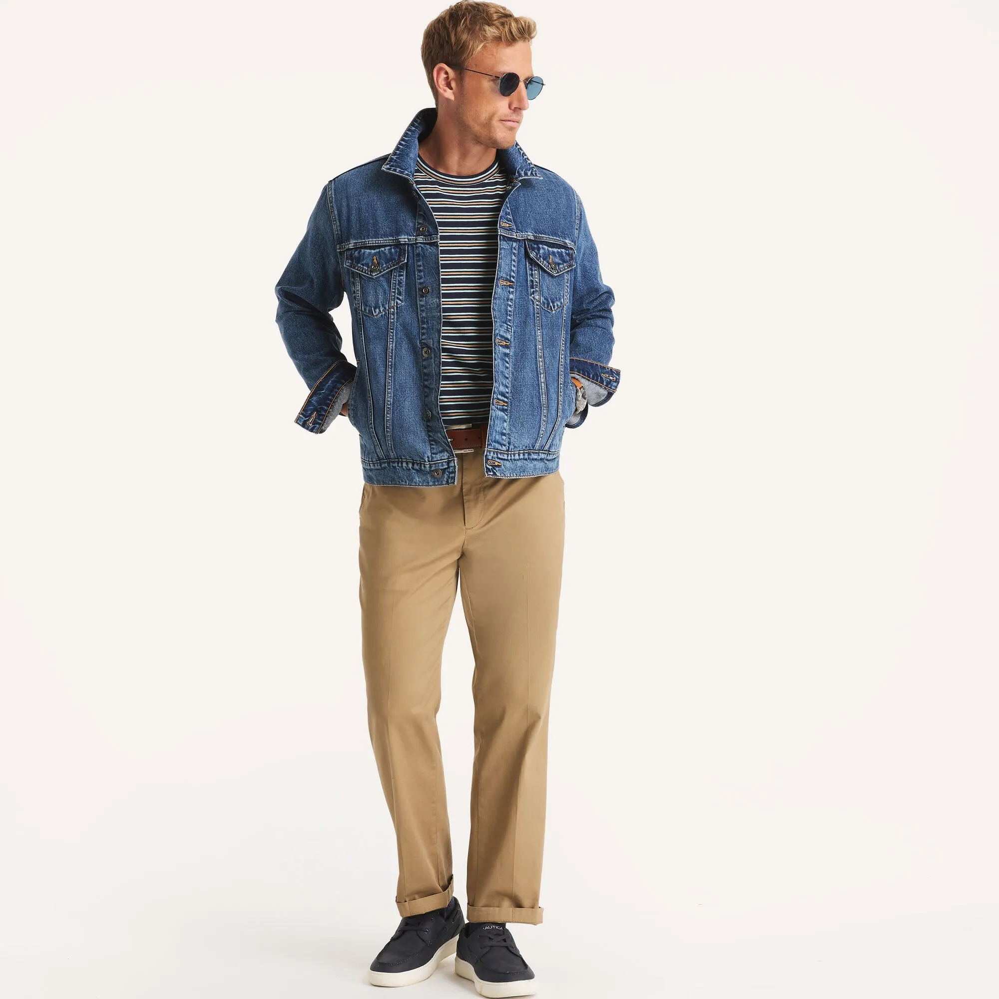 Nautica Mens Striped Crewneck T-Shirt
