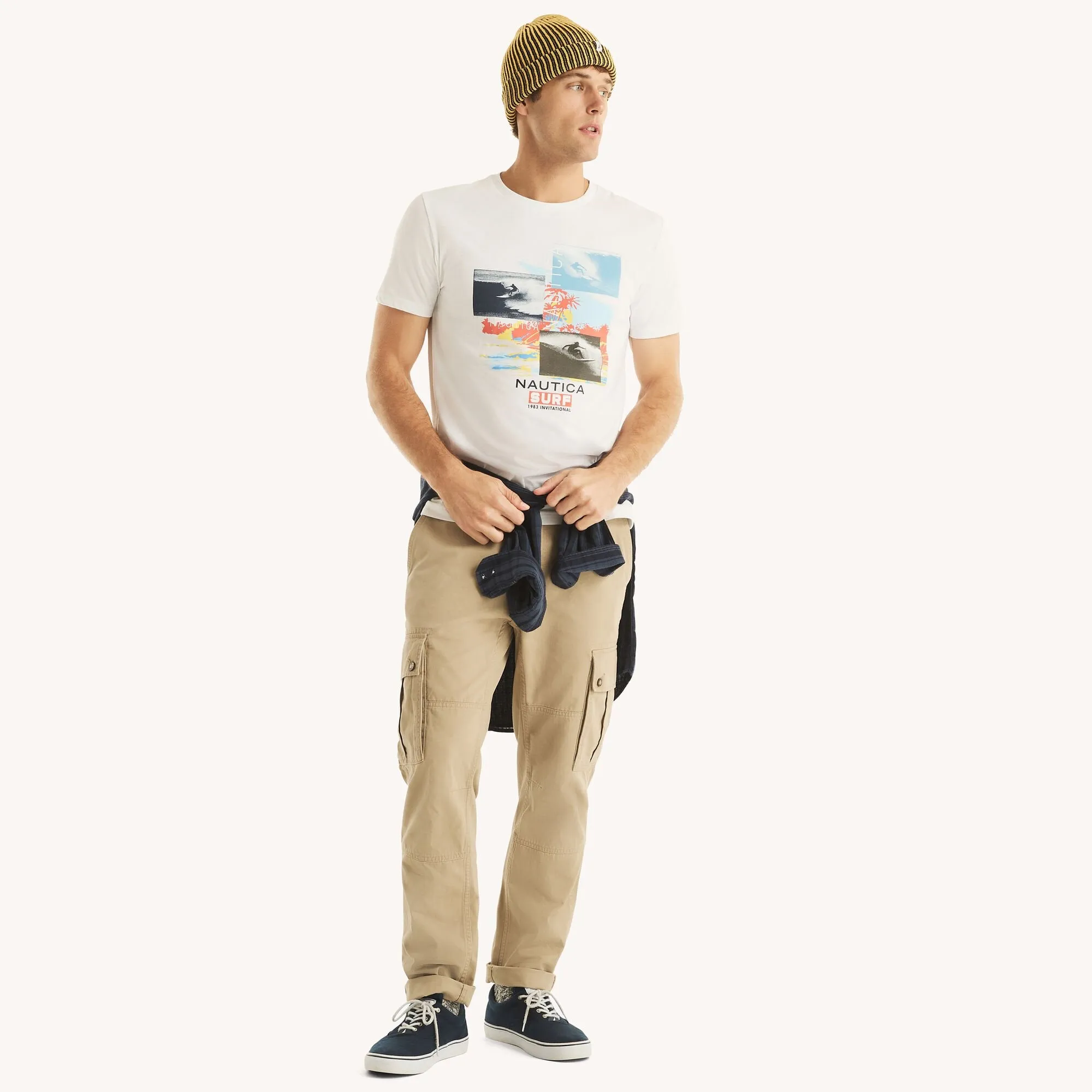 Nautica Mens Surf 1983 Invitational Graphic T-Shirt