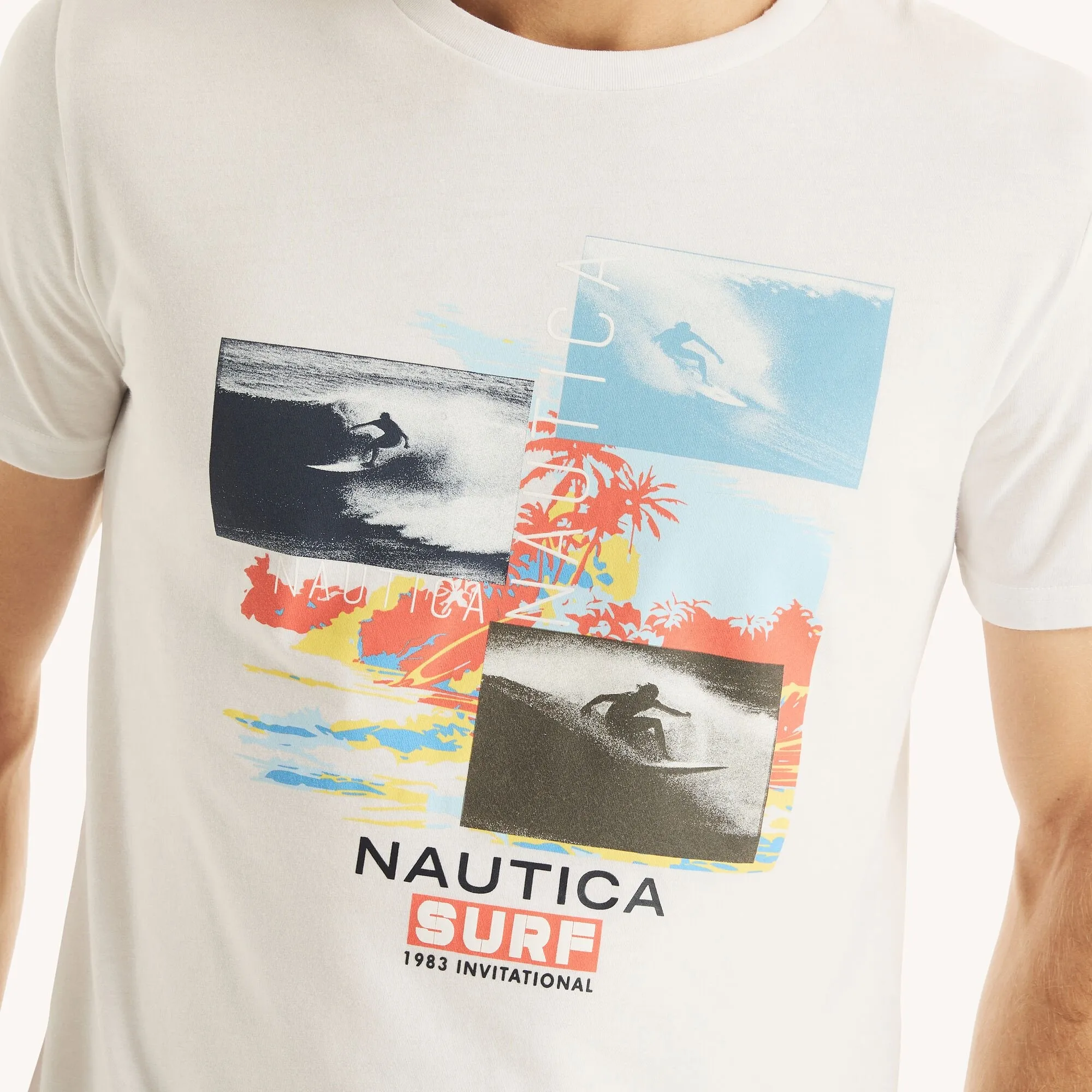 Nautica Mens Surf 1983 Invitational Graphic T-Shirt