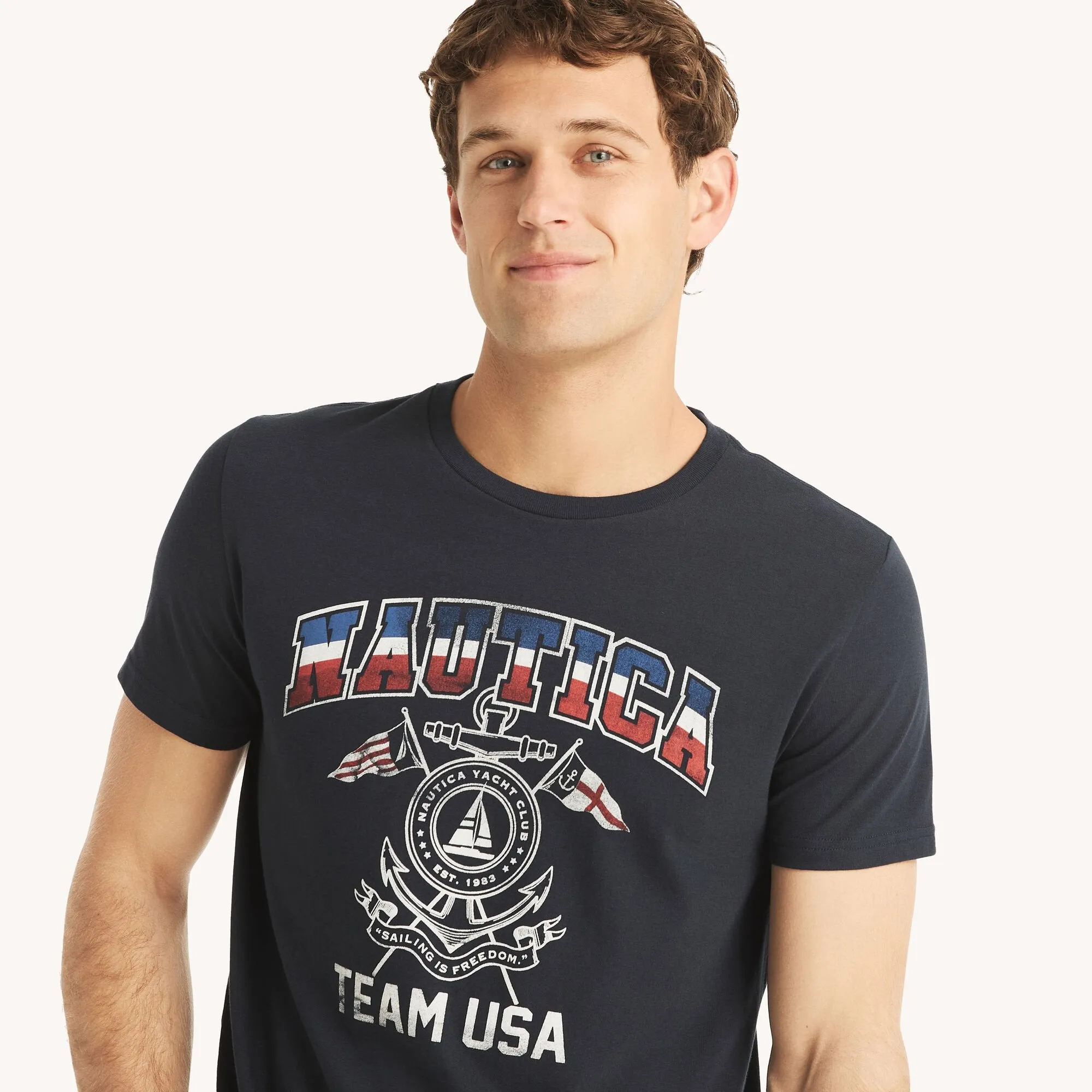 Nautica Mens Sustainably Crafted Team Usa Graphic T-Shirt