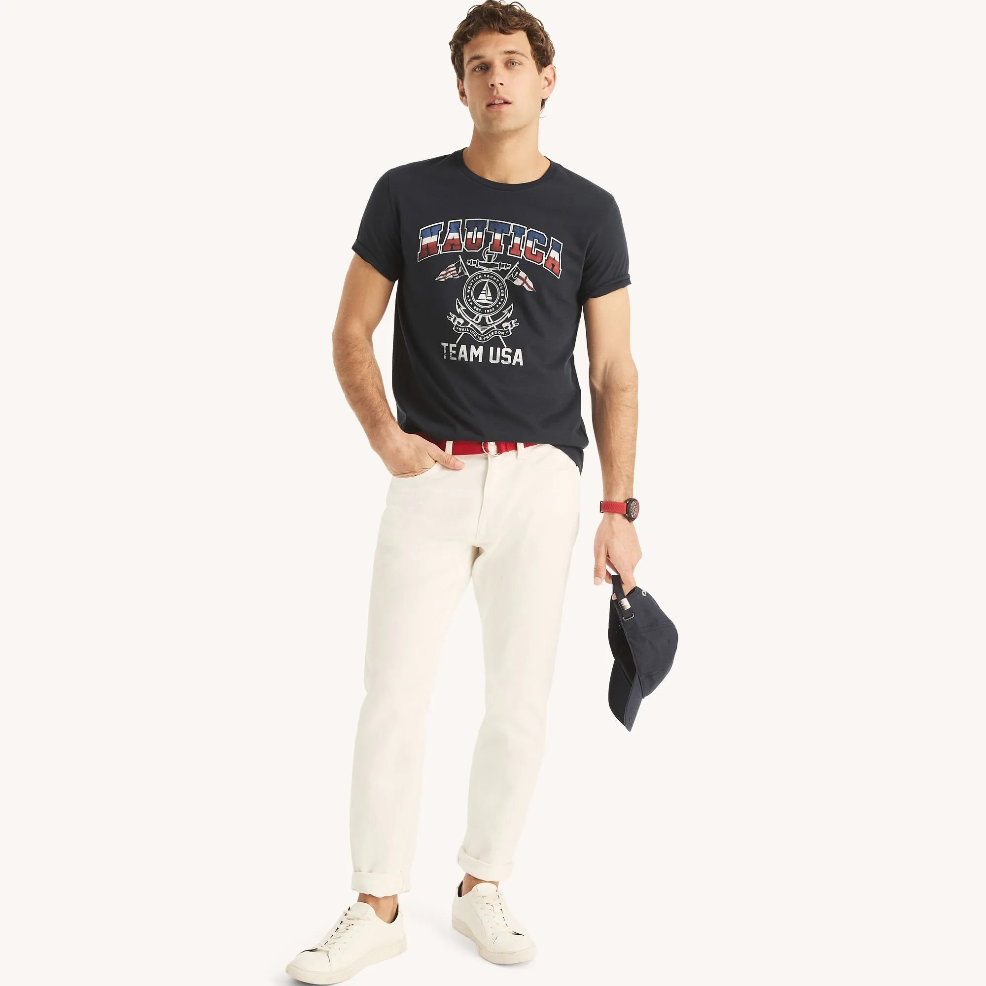 Nautica Mens Sustainably Crafted Team Usa Graphic T-Shirt